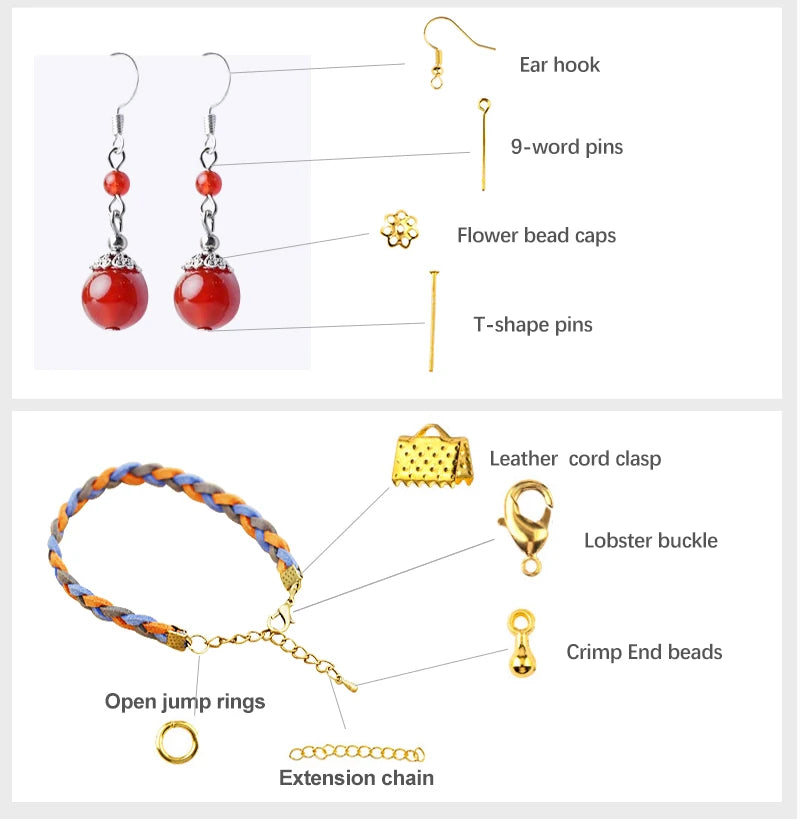 Jewelry Making Kit – Alloy Findings & Copper Wire Set