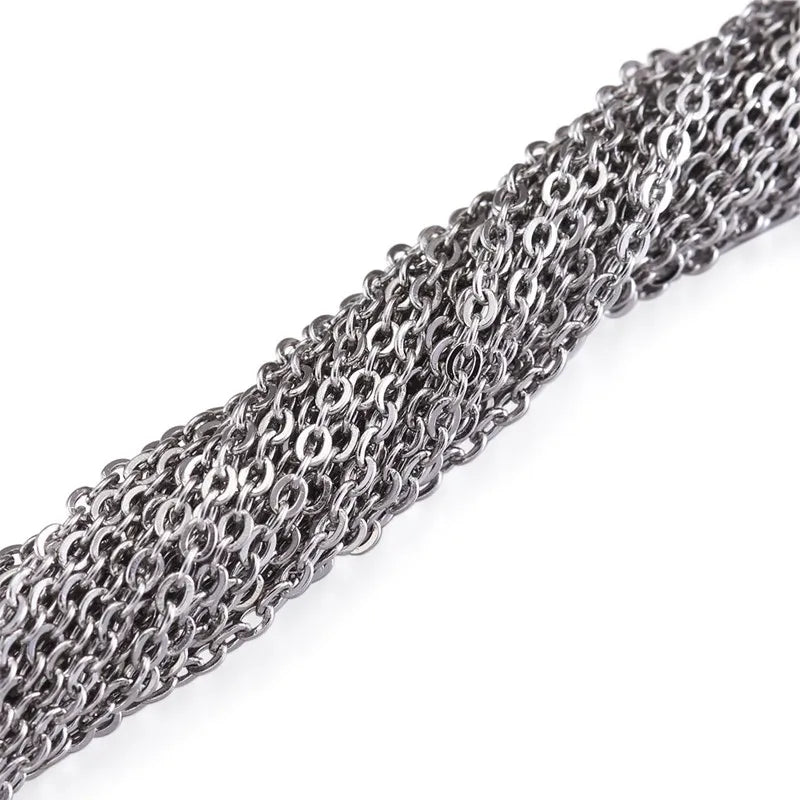 10m 304 Stainless Steel Rolo Chain – 2x1.5mm Cable for Jewelry Making