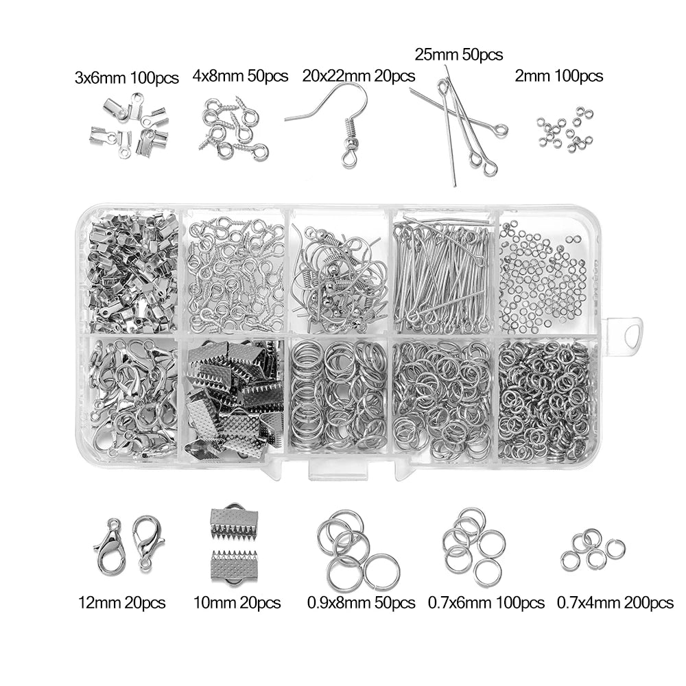 Jewelry Findings & Repair Kit – Alloy Accessories with Tools