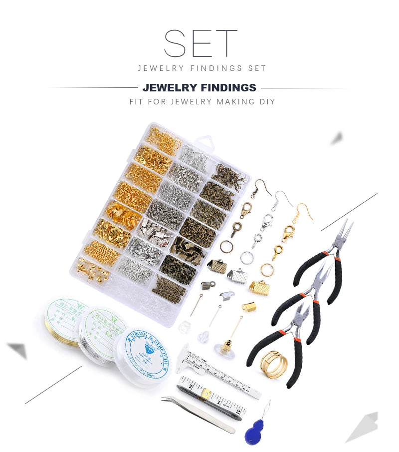 Jewelry Making Kit – Alloy Findings & Copper Wire Set