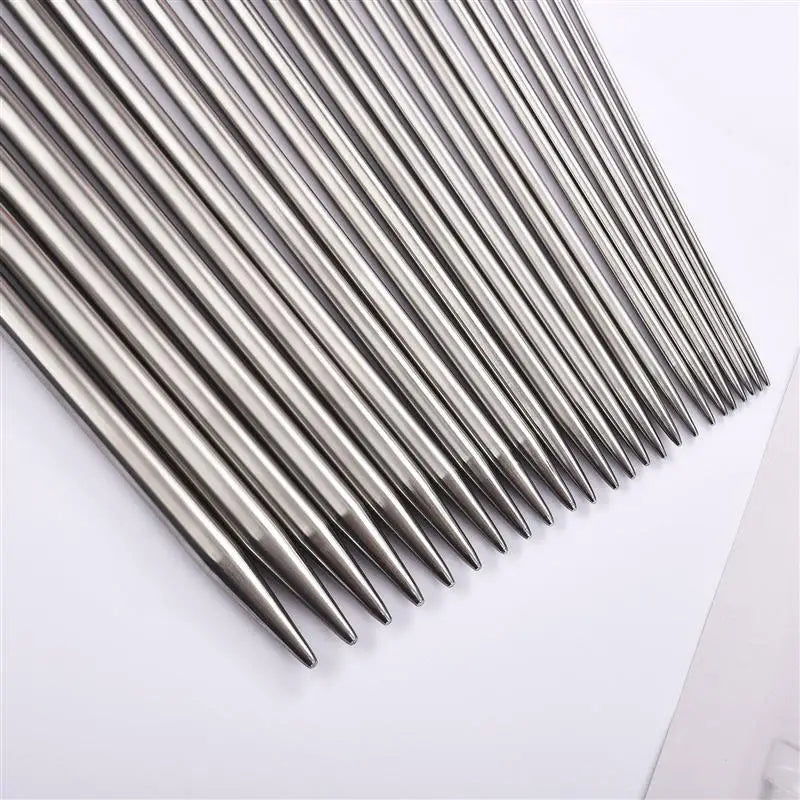 35cm Stainless Steel Knitting Needle Set – Sizes 2–10mm