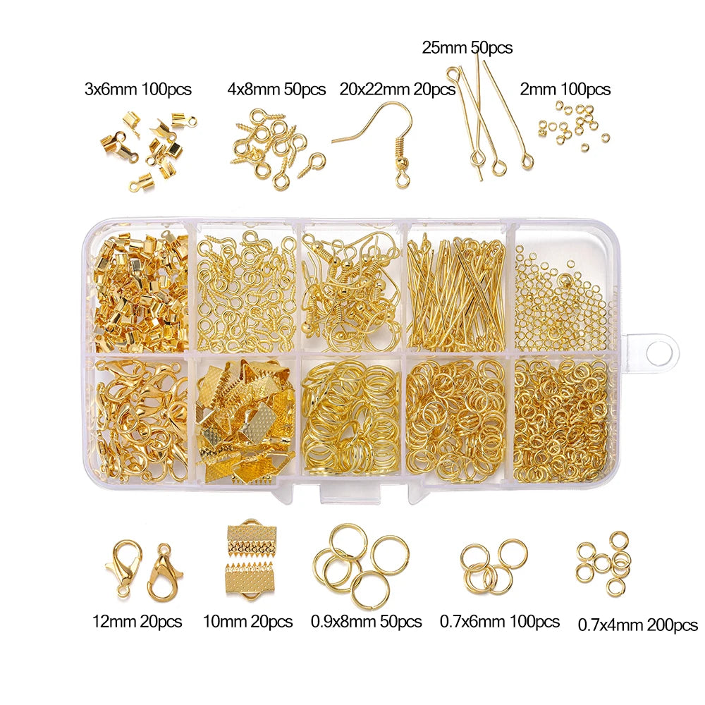 Jewelry Findings & Repair Kit – Alloy Accessories with Tools