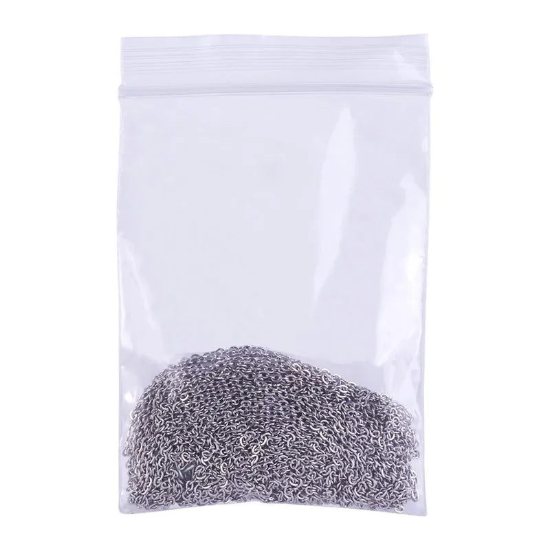 10m 304 Stainless Steel Rolo Chain – 2x1.5mm Cable for Jewelry Making