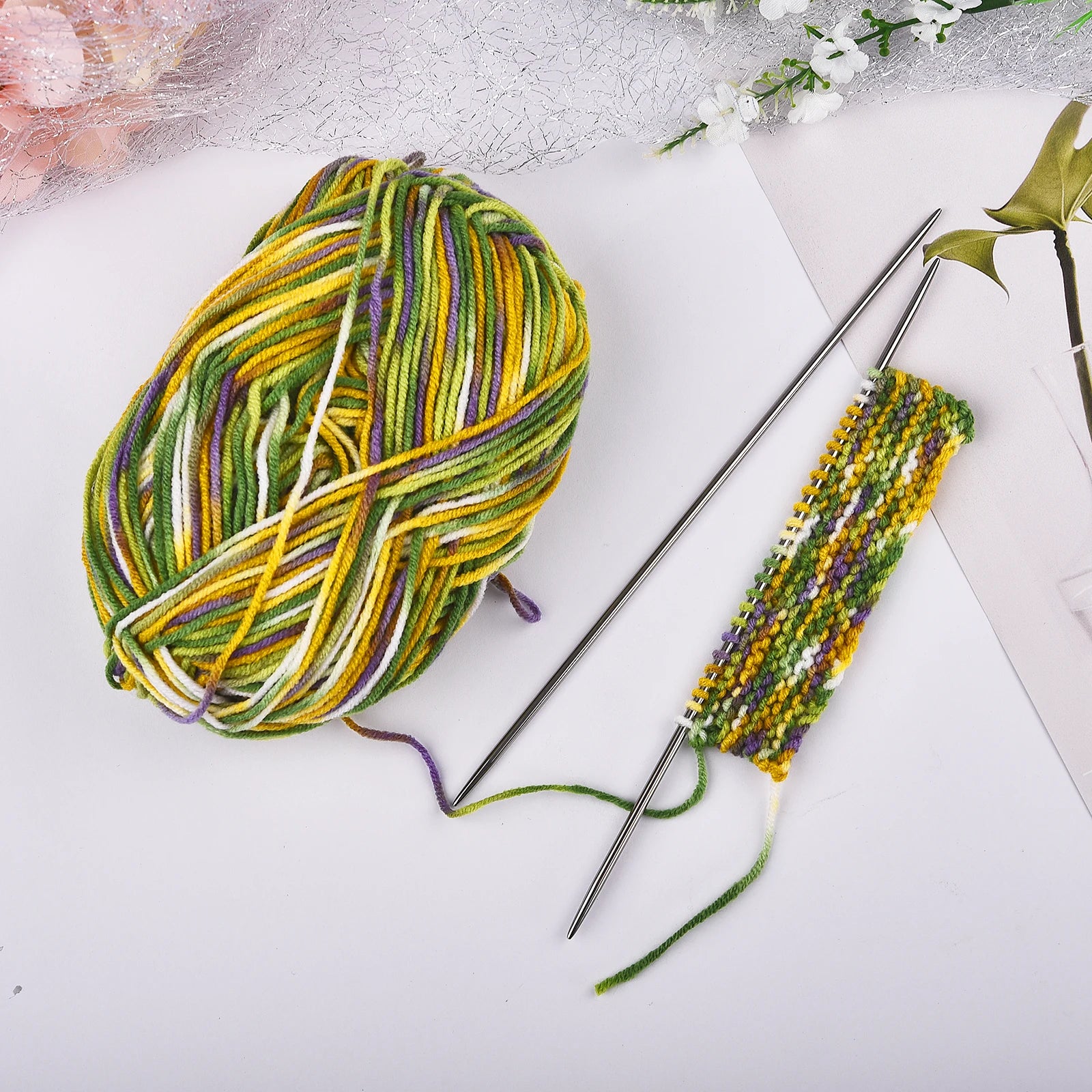 35cm Stainless Steel Knitting Needle Set – Sizes 2–10mm