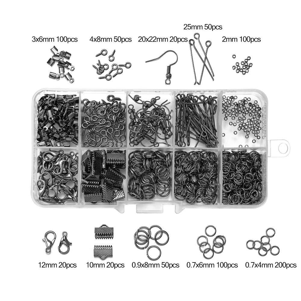 Jewelry Findings & Repair Kit – Alloy Accessories with Tools