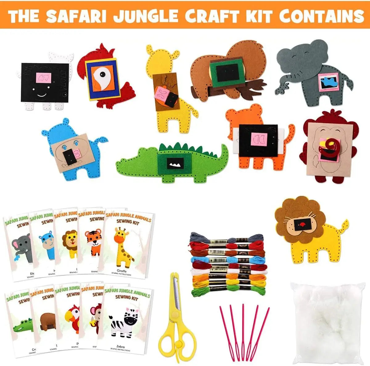 Woodland Animals Felt Sewing Kit – DIY Plush Craft Set for Kids