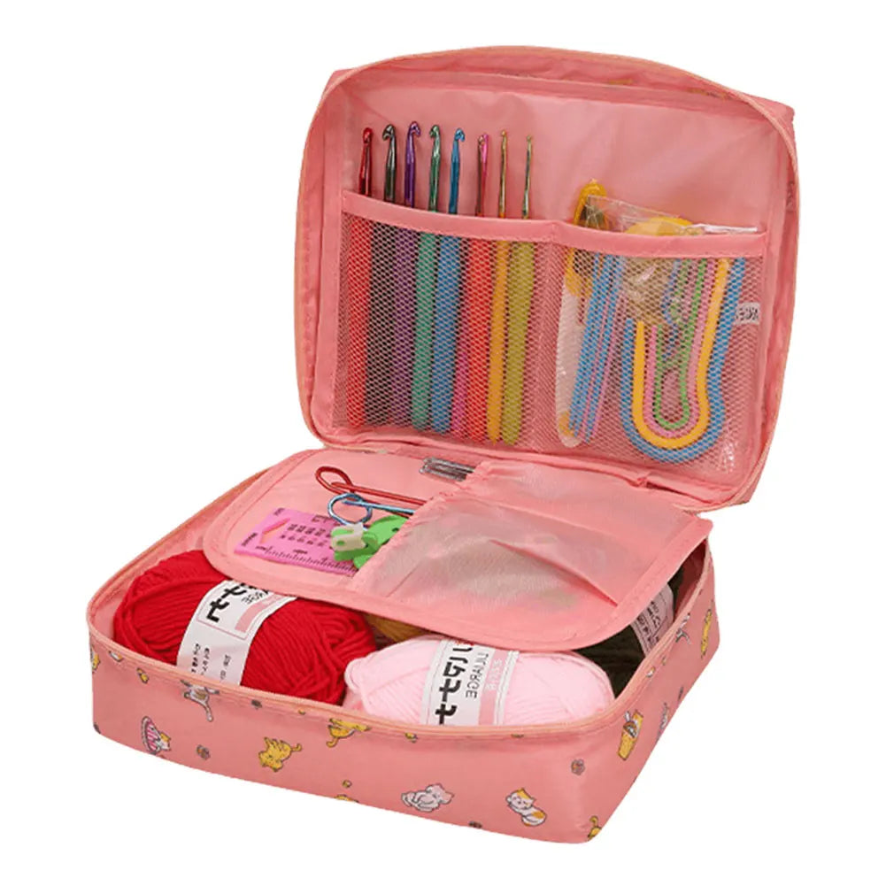 Beginner Crochet Kit – Complete Set with Yarn, Hooks & Accessories