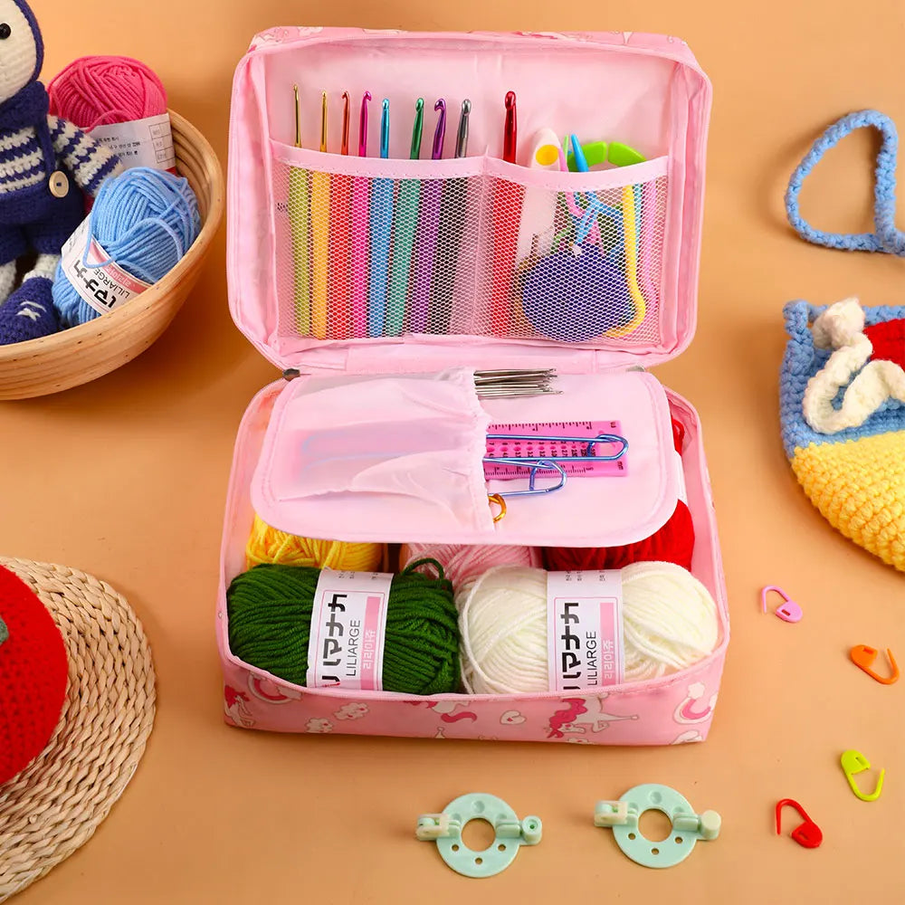 59Pcs Beginner Crochet Kit with Storage Bag