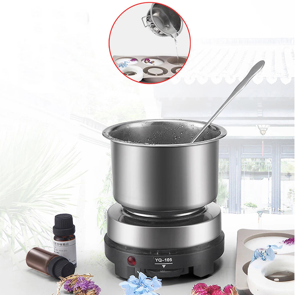 Candle Making Kit with Wax Melting Hot Plate – Complete DIY Set