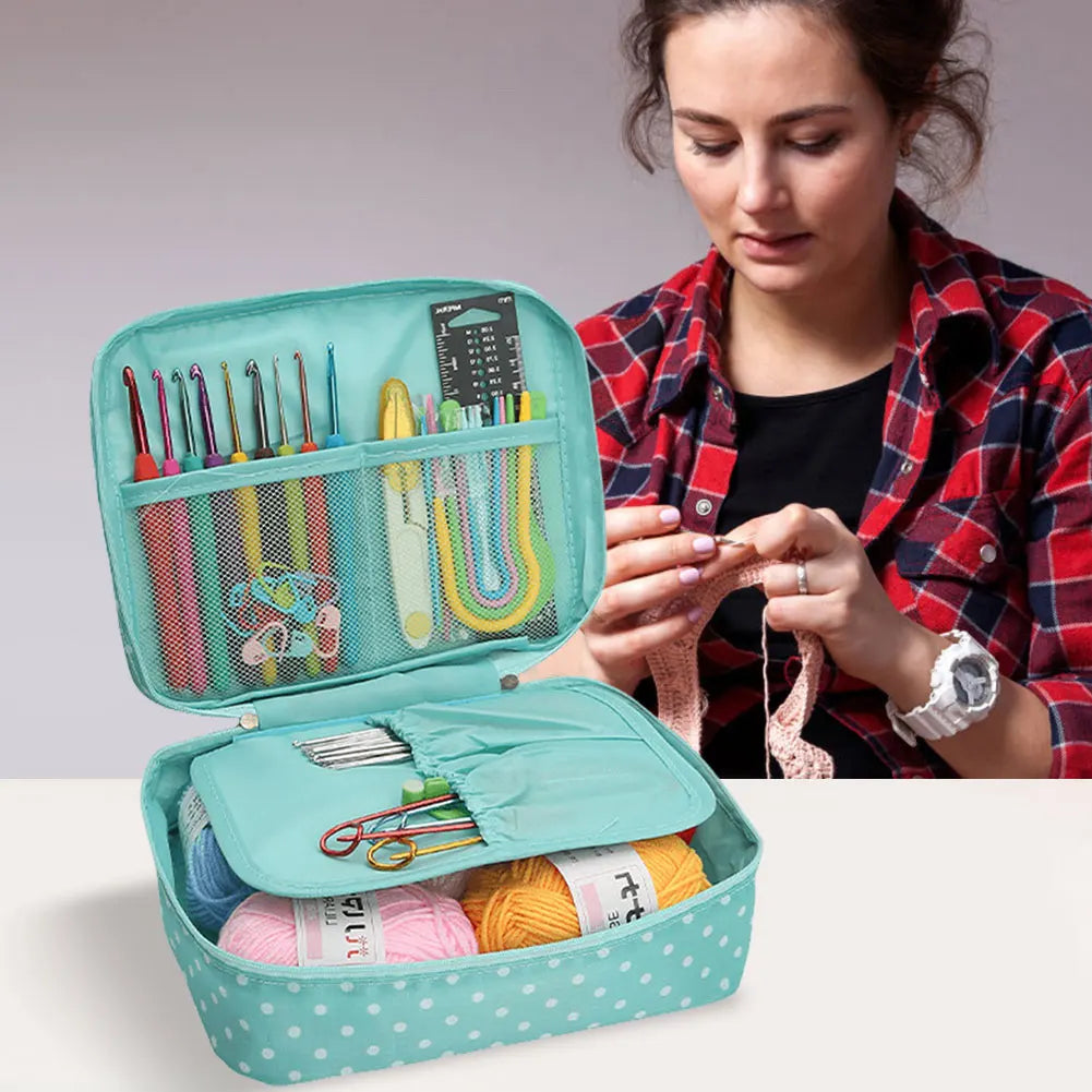 Beginner Crochet Kit – Complete Set with Yarn, Hooks & Accessories