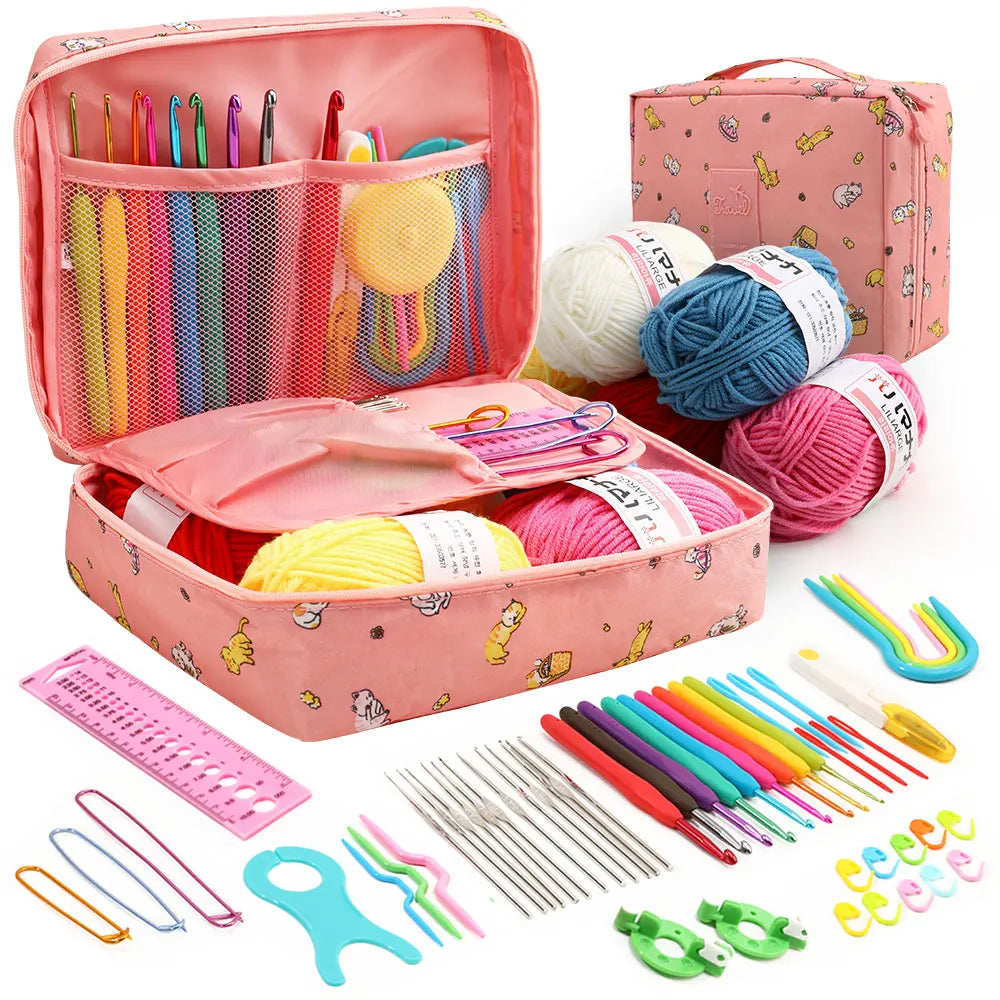 59Pcs Beginner Crochet Kit with Storage Bag