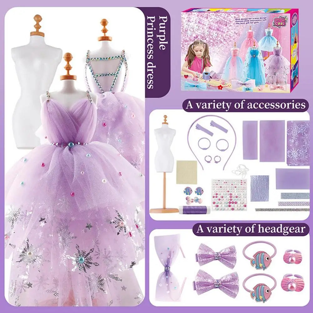 Girls' Dress Making Craft Kit – Fun DIY Fashion Design Set
