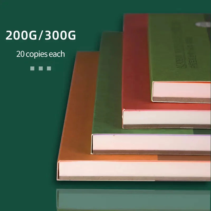 100% Cotton Watercolor Paper Pad – 20 Sheets, 200gsm/300gsm Sketchbook