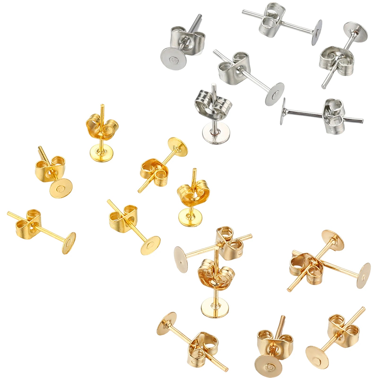 Blank Post Earring Studs with Backs – DIY Jewelry Making Supplies