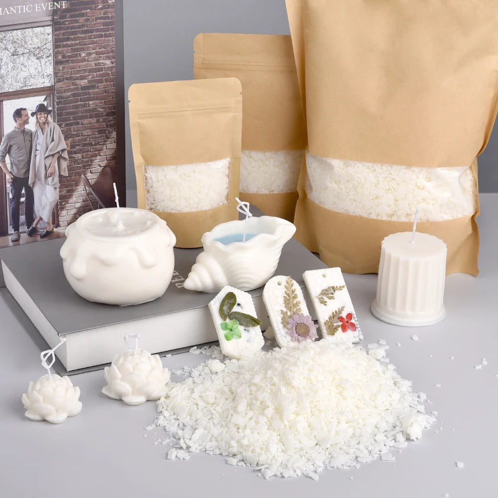 Natural Soy Wax Flakes – 50g to 1000g for Candle Making