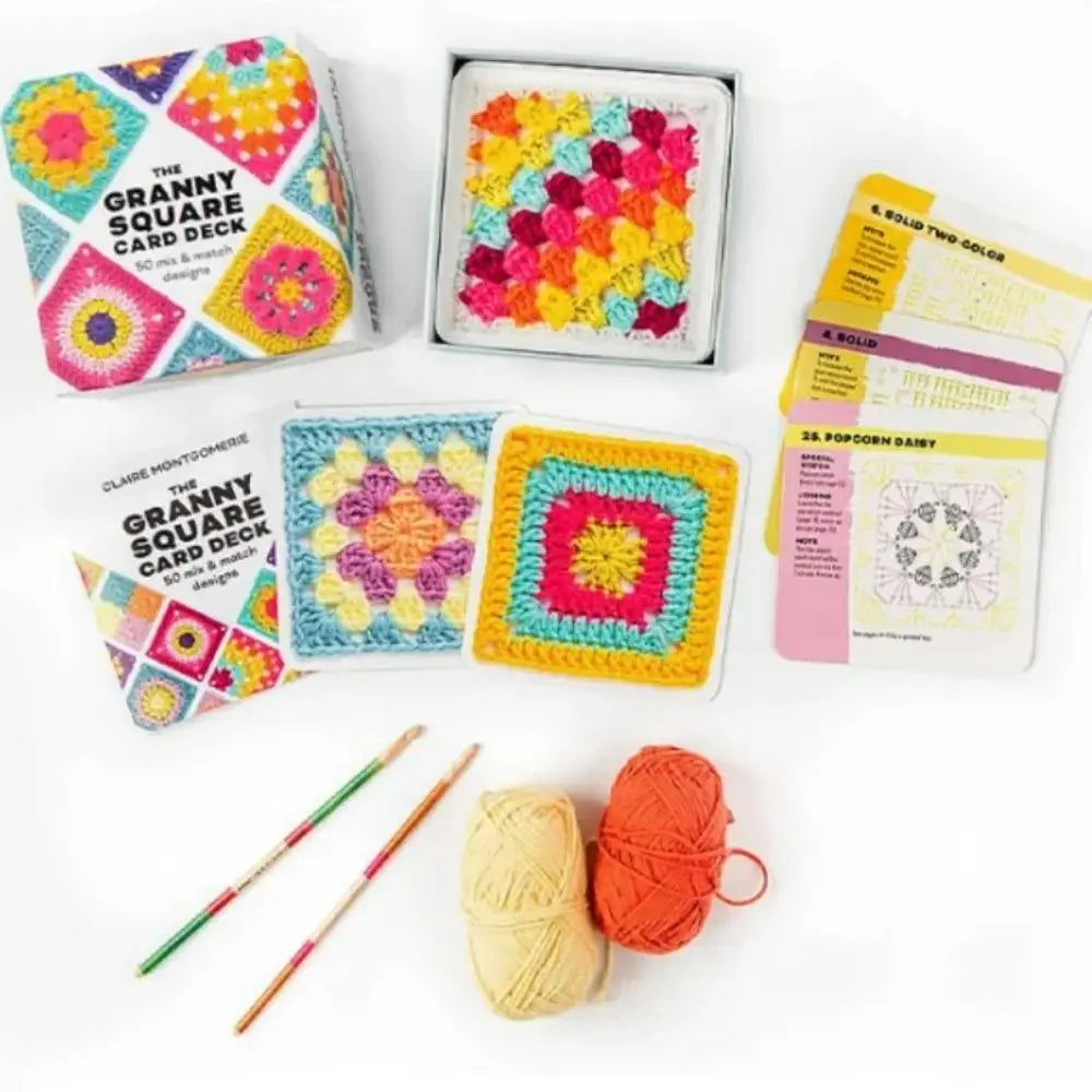 Granny Square Knitting Pattern Card Deck – DIY Mix & Match Set