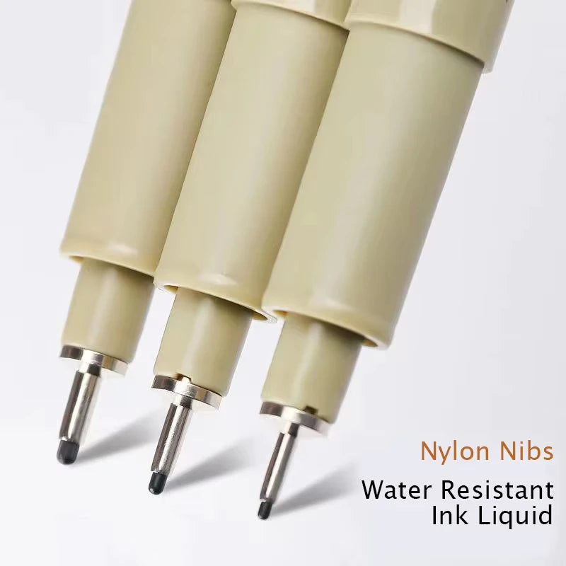 Micron Pigment Liner Pen Set – Fine Line & Brush Markers for Art & Manga