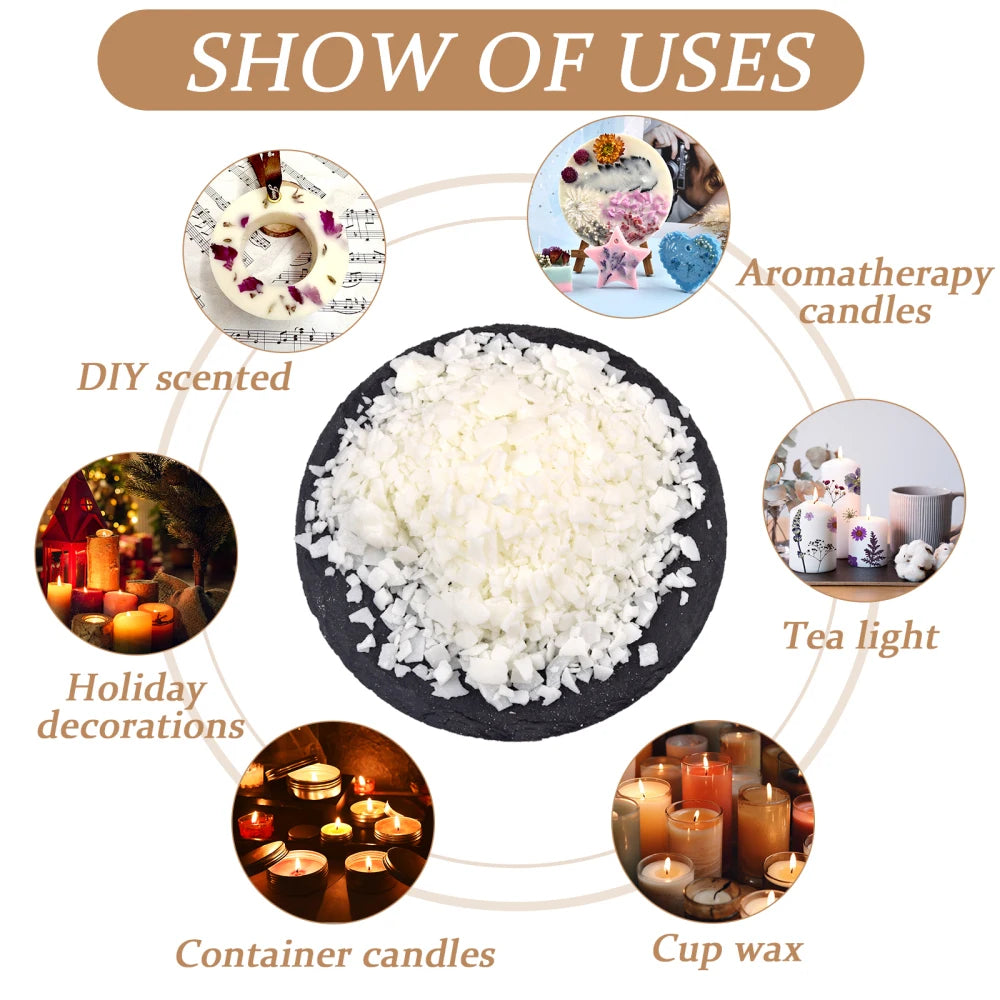 Natural Soy Wax Flakes – 50g to 1000g for Candle Making