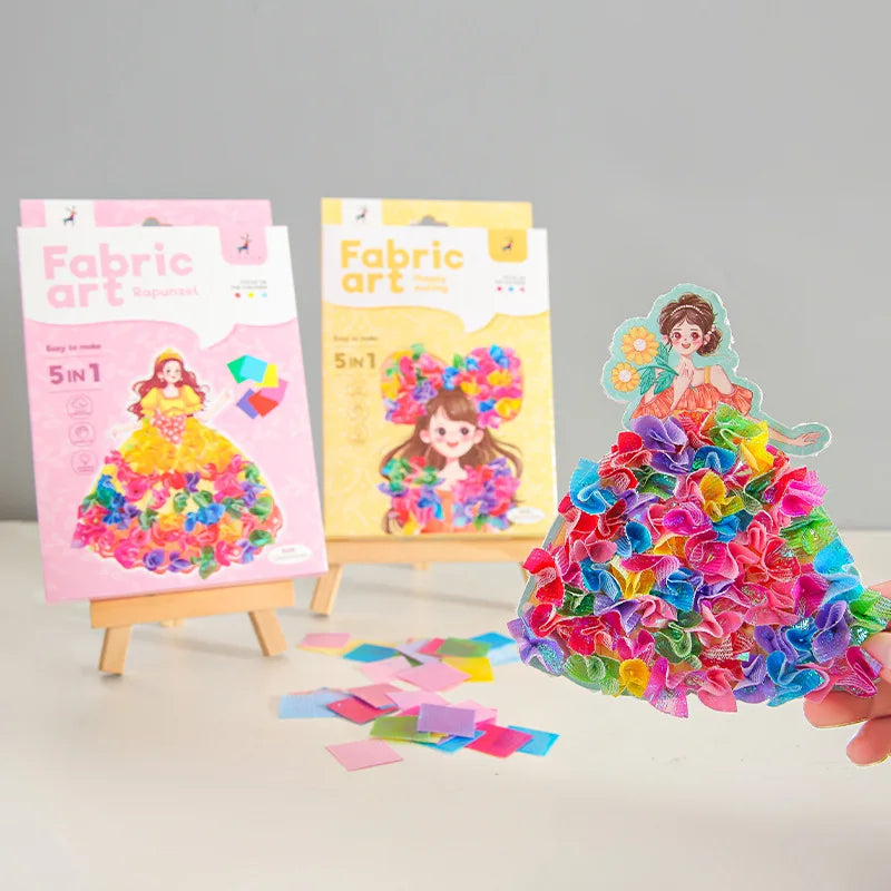 Fabric Art Frenzy Dress-Up Craft Kit – DIY Animal & Princess Toys for Girls
