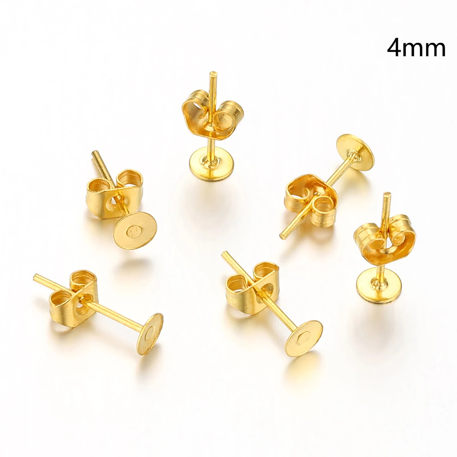 Blank Post Earring Studs with Backs – DIY Jewelry Making Supplies