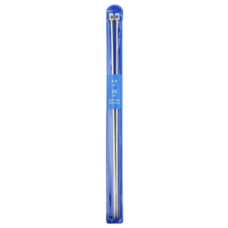 35cm Stainless Steel Knitting Needle Set – Sizes 2–10mm