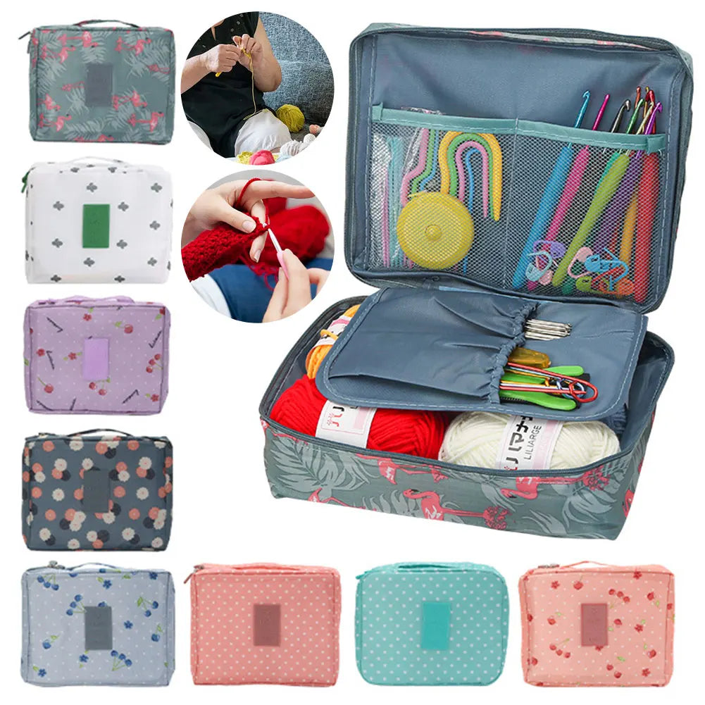 Beginner Crochet Kit with Bag – Yarn, Hooks & Tools for Adults