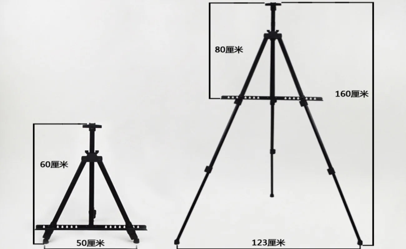 Portable Adjustable Metal Sketch Easel – Foldable Art Stand with Carry Bag