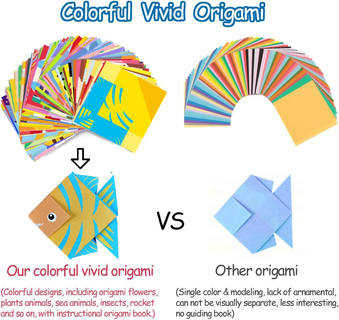 Origami Paper Kit - 96 Sheets with Instruction Booklet