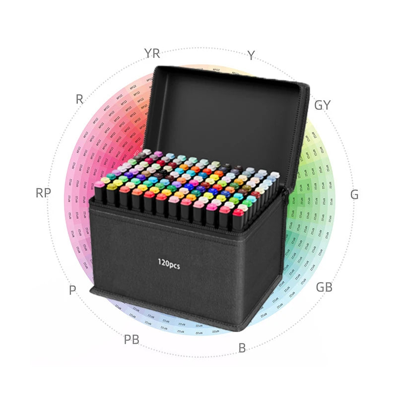 Art Marker Set – Dual Tip Watercolor Brush Pens (Multiple Sizes)