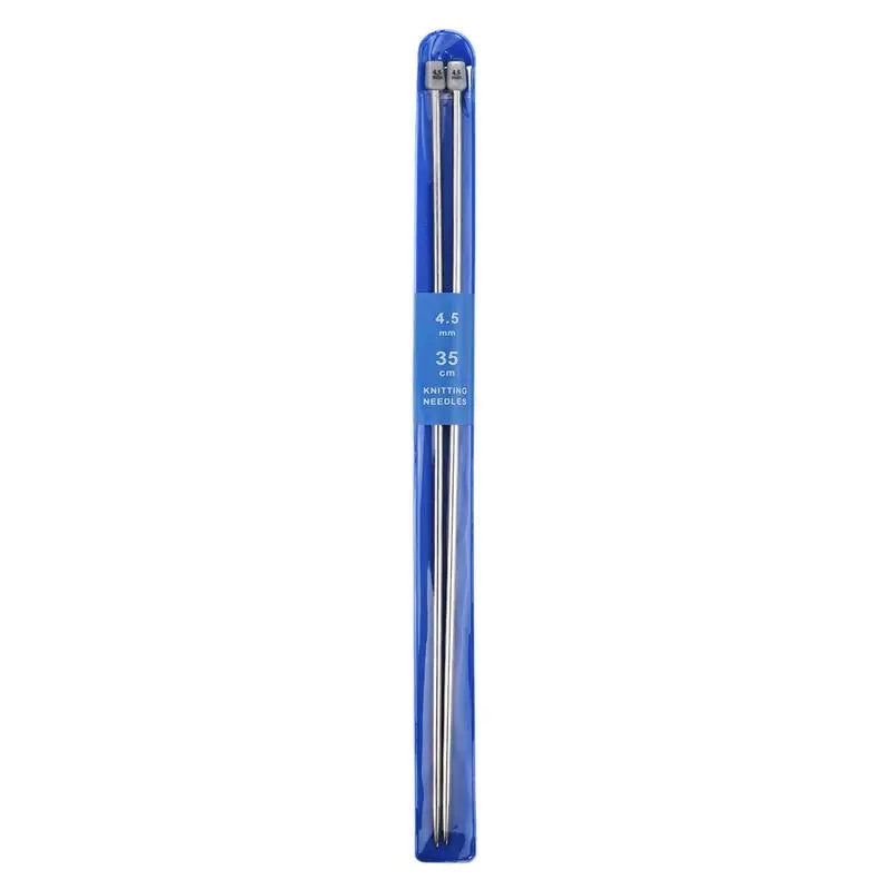 35cm Stainless Steel Knitting Needle Set – Sizes 2–10mm
