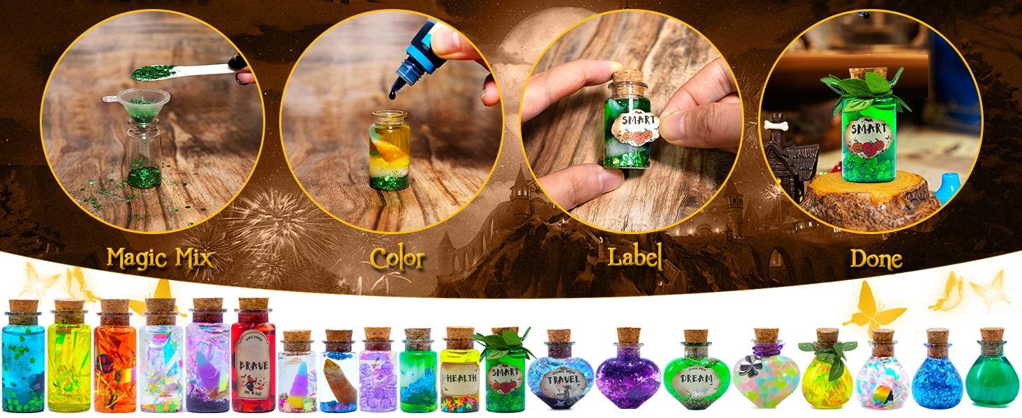 DIY Fairy & Witch Potions Kit – Magical Color-Changing Science Craft for Kids