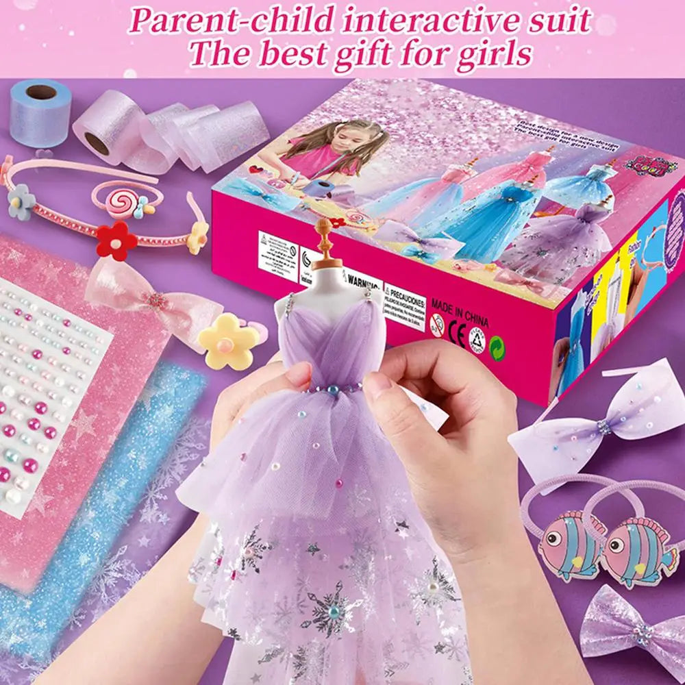 Girls' Dress Making Craft Kit – Fun DIY Fashion Design Set