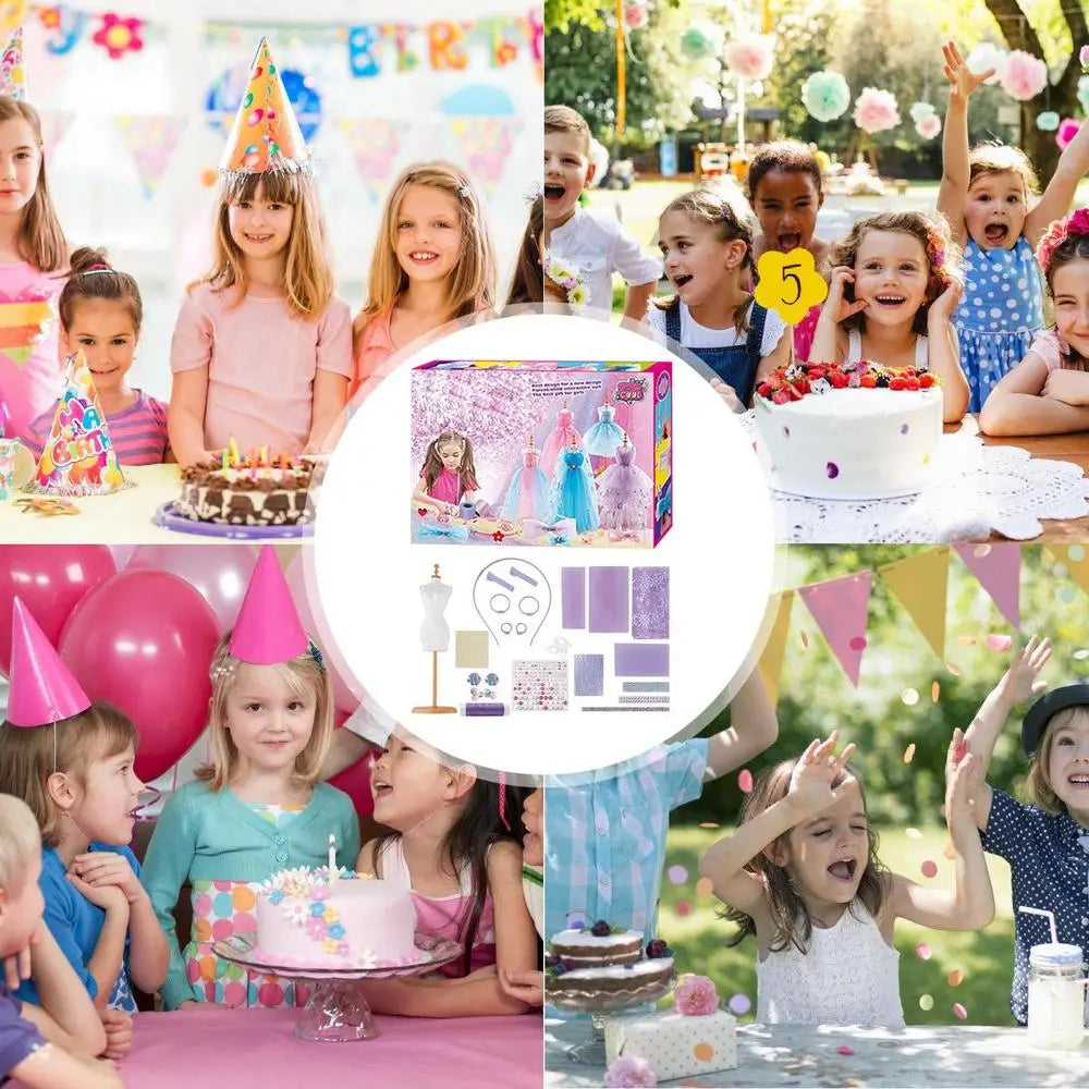 Girls' Dress Making Craft Kit – Fun DIY Fashion Design Set