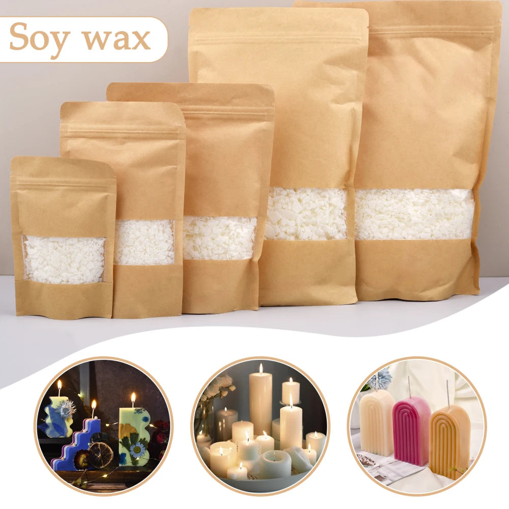 Natural Soy Wax Flakes – 50g to 1000g for Candle Making