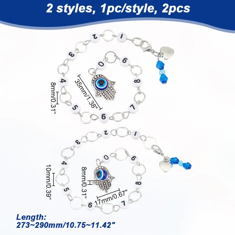Acrylic Row Counter Chain – 2 Pcs Knitting Stitch Markers