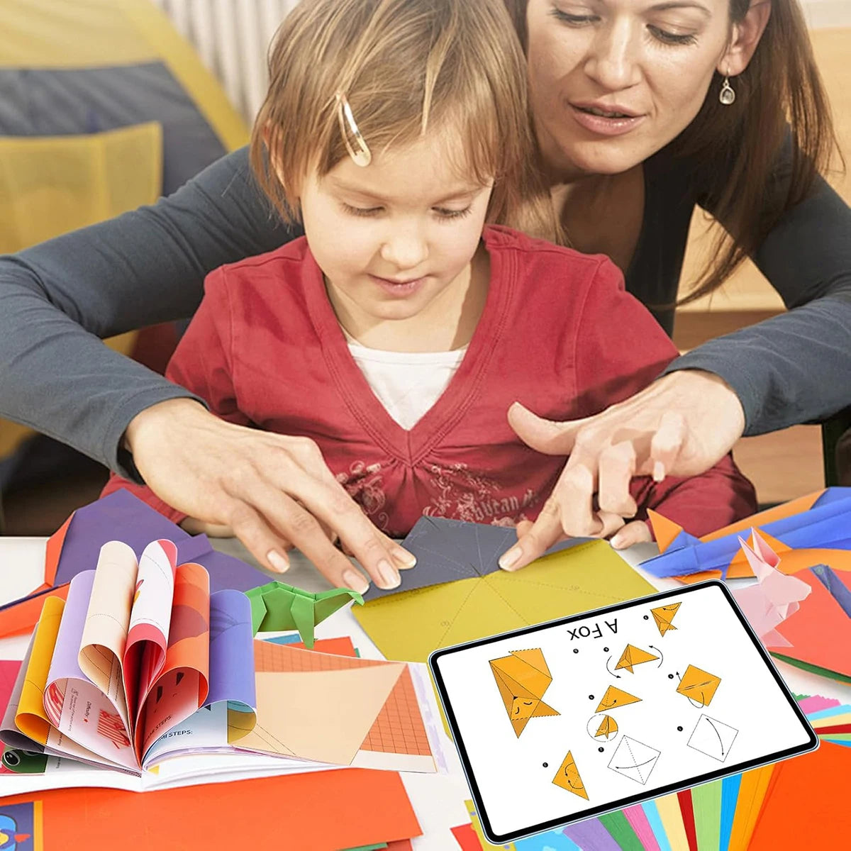 Origami Paper Kit - 96 Sheets with Instruction Booklet