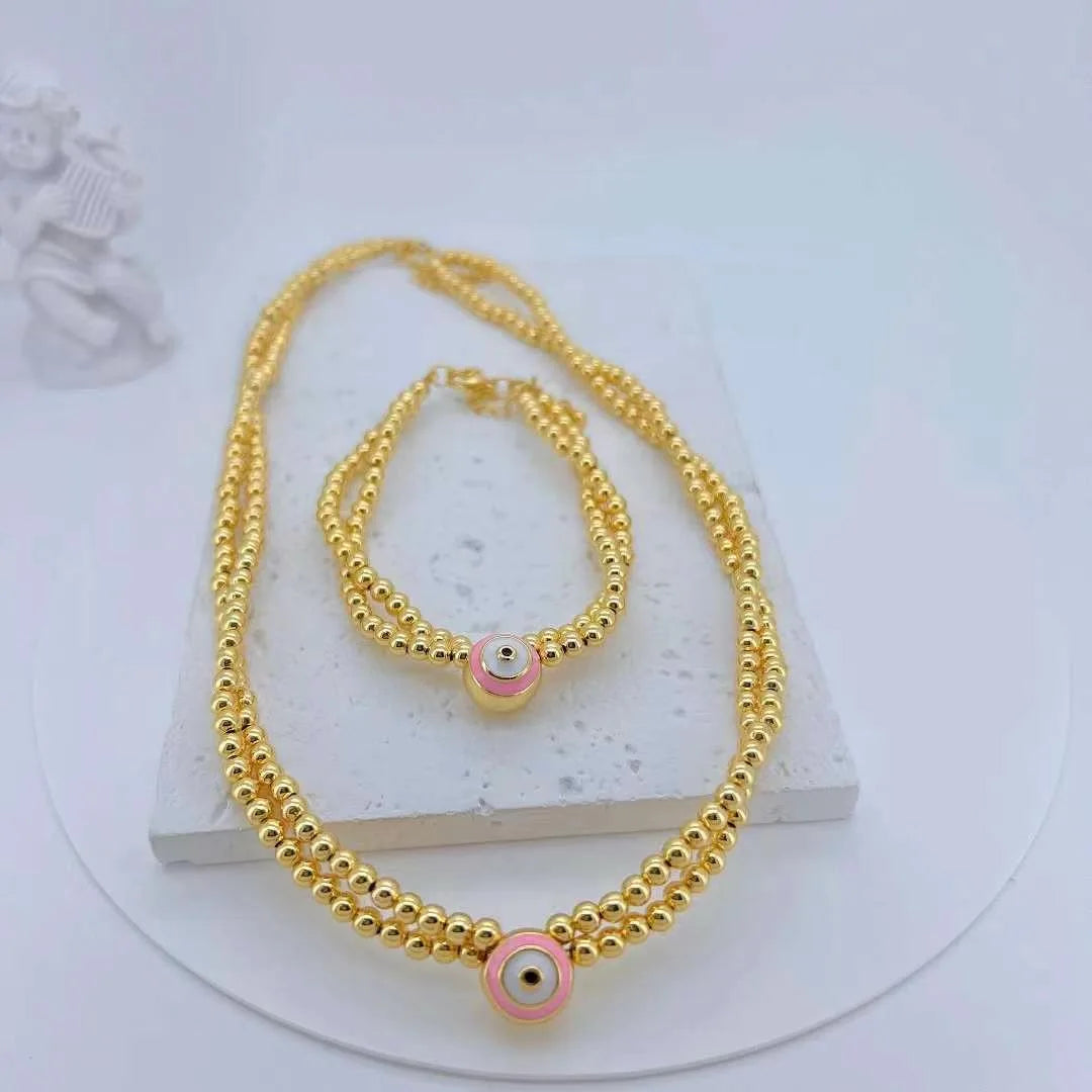 18K Gold Plated Spacer Beads – 2mm–6mm Round Metal Beads for DIY Jewelry