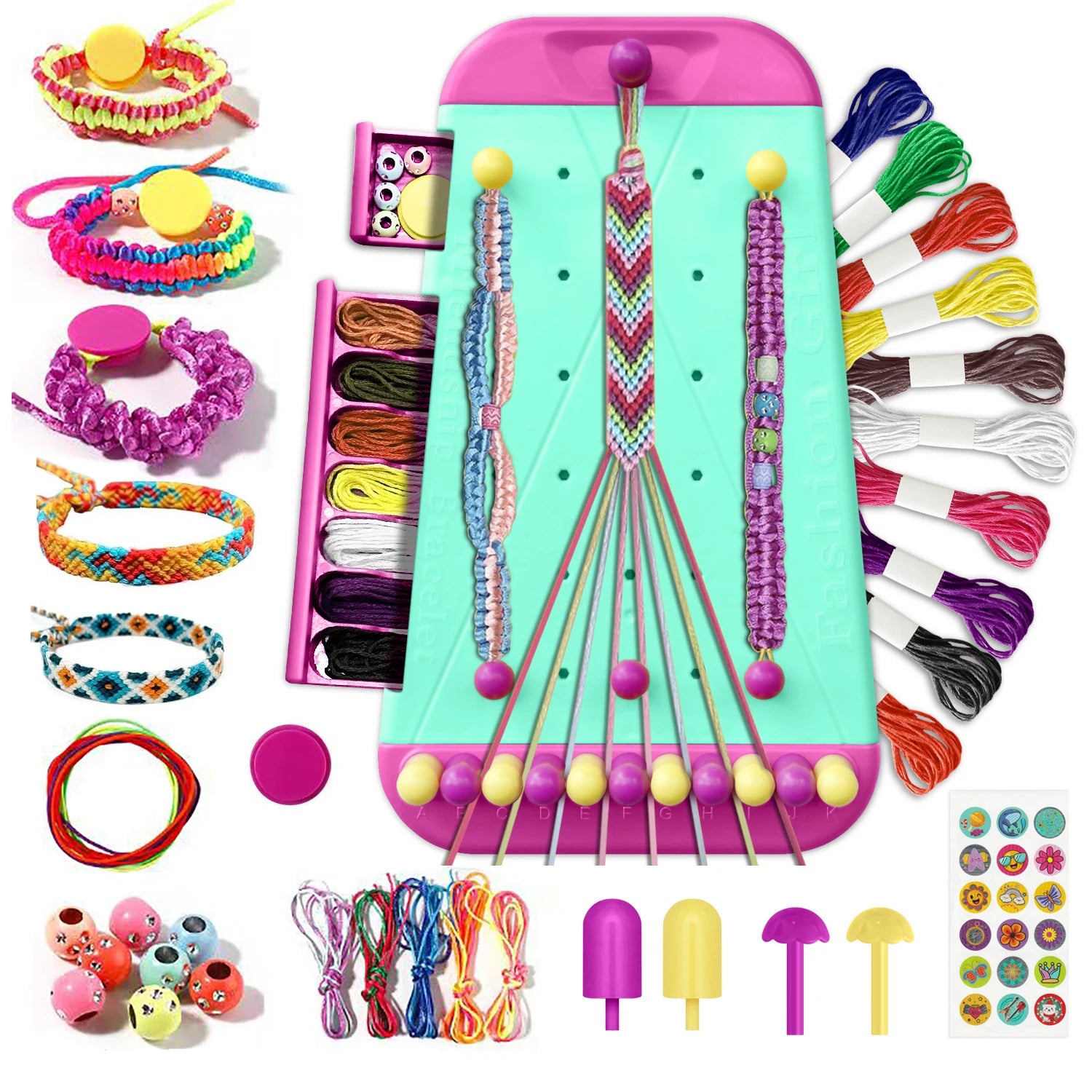 Friendship Bracelet Making Kit – Arts & Crafts Gift Set for Girls