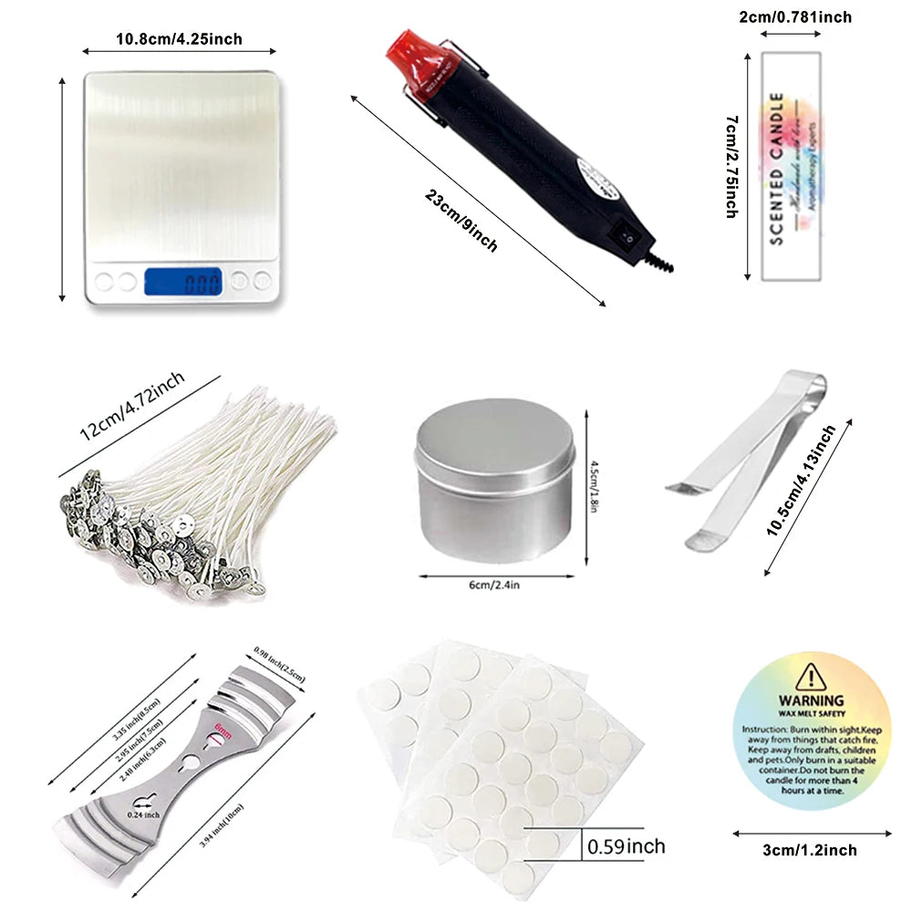 Candle Making Kit with Wax Melting Hot Plate – Complete DIY Set