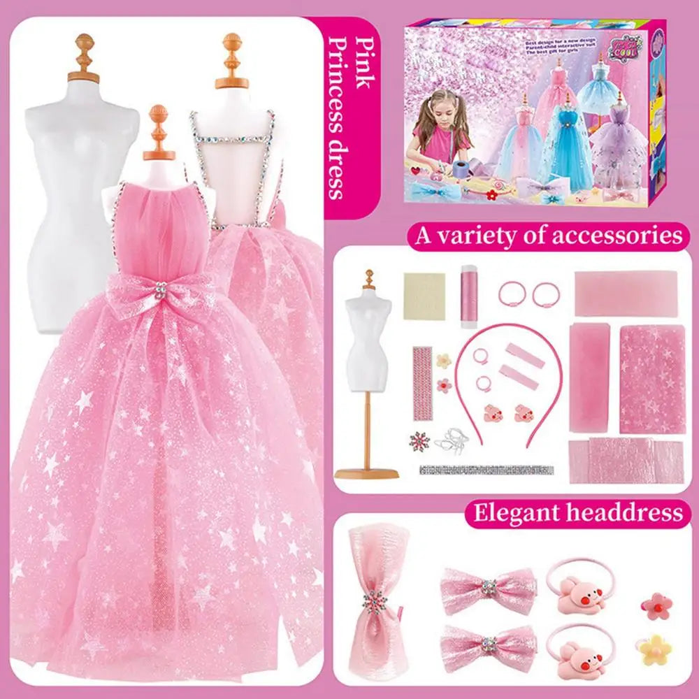 Girls' Dress Making Craft Kit – Fun DIY Fashion Design Set