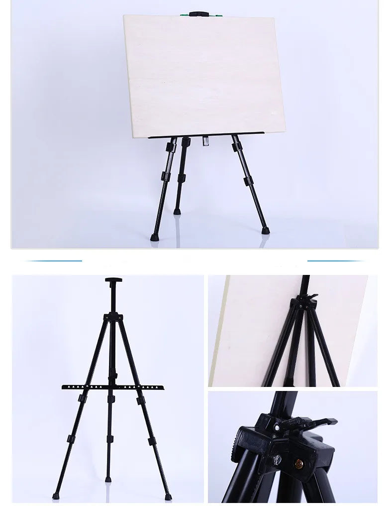 Portable Adjustable Metal Sketch Easel – Foldable Art Stand with Carry Bag