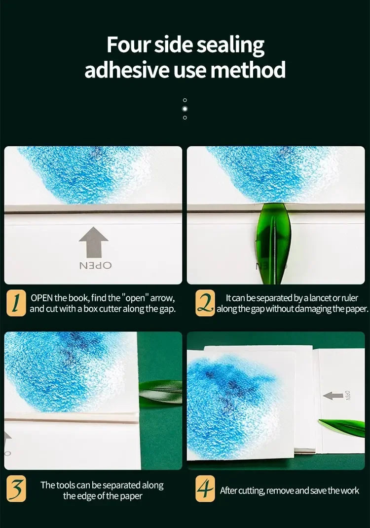 100% Cotton Watercolor Paper Pad – 20 Sheets, 200gsm/300gsm Sketchbook