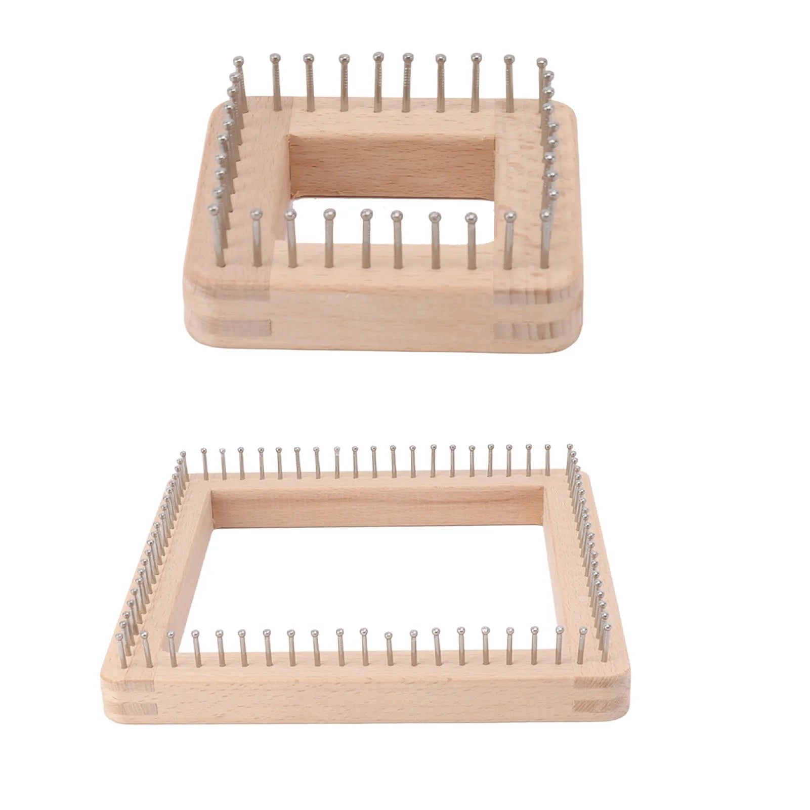 Wooden Knitting Loom with Hooks – Crochet Board for Weaving Projects