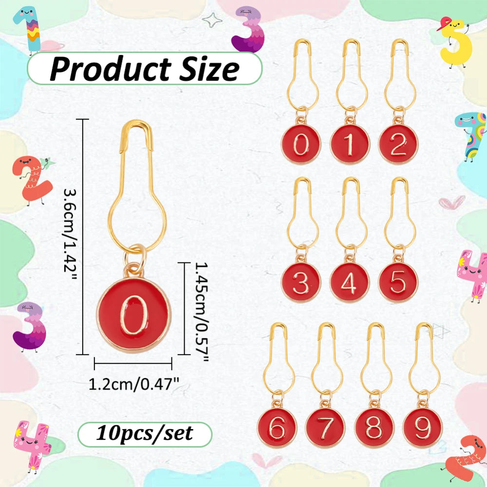 Acrylic Row Counter Chain – 2 Pcs Knitting Stitch Markers