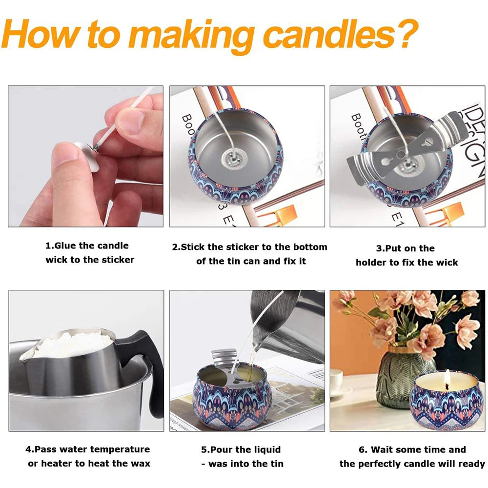 Candle Making Kit with Wax Melting Hot Plate – Complete DIY Set