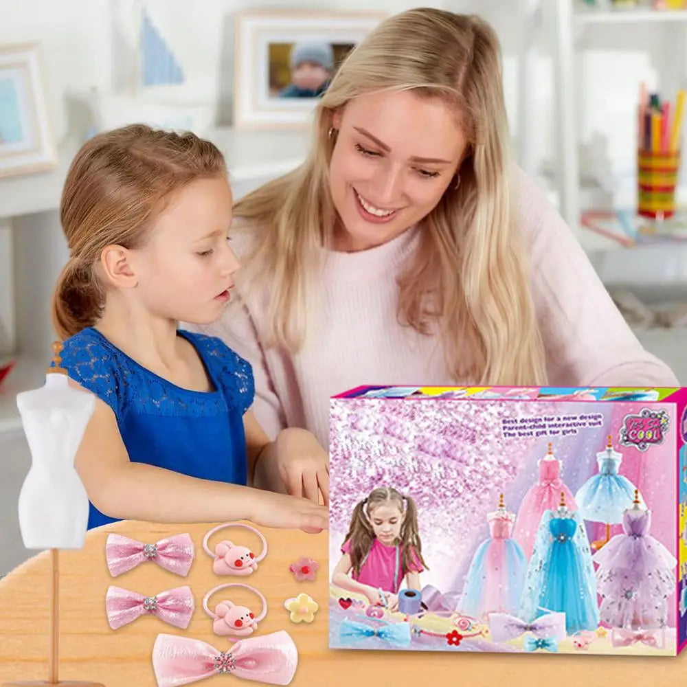 Girls' Dress Making Craft Kit – Fun DIY Fashion Design Set