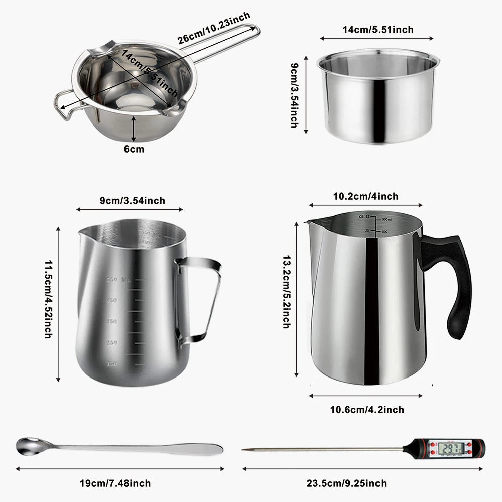 Candle Making Kit with Wax Melting Hot Plate – Complete DIY Set