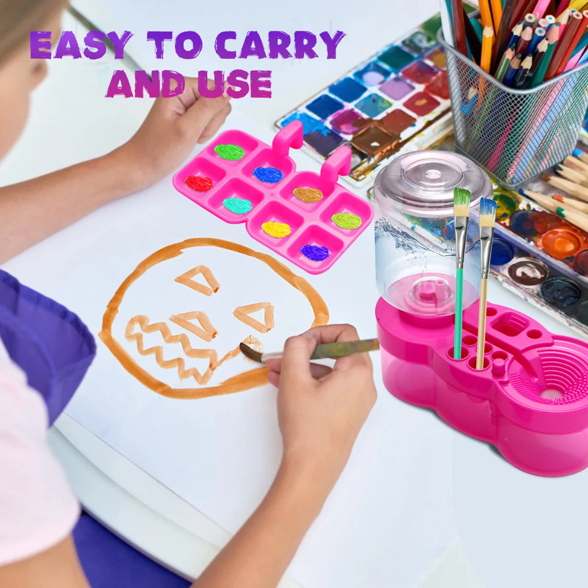 Automatic Paint Brush Cleaner with Drain – Water Circulation Cleaning Bucket