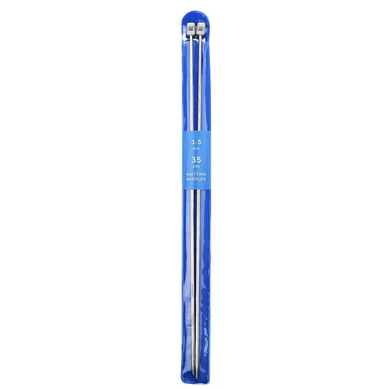 35cm Stainless Steel Knitting Needle Set – Sizes 2–10mm