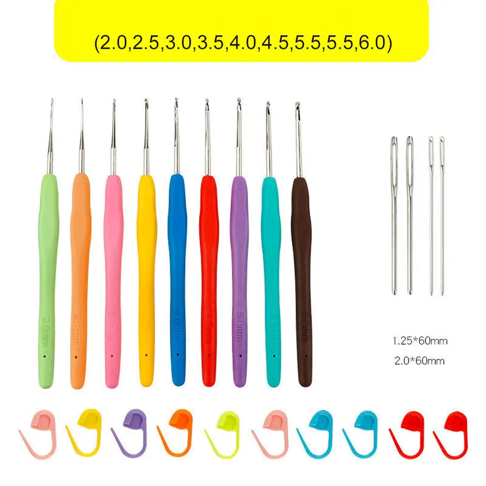 87pcs Crochet Hook Set with Case – Ergonomic Kit for Beginners & Crafters